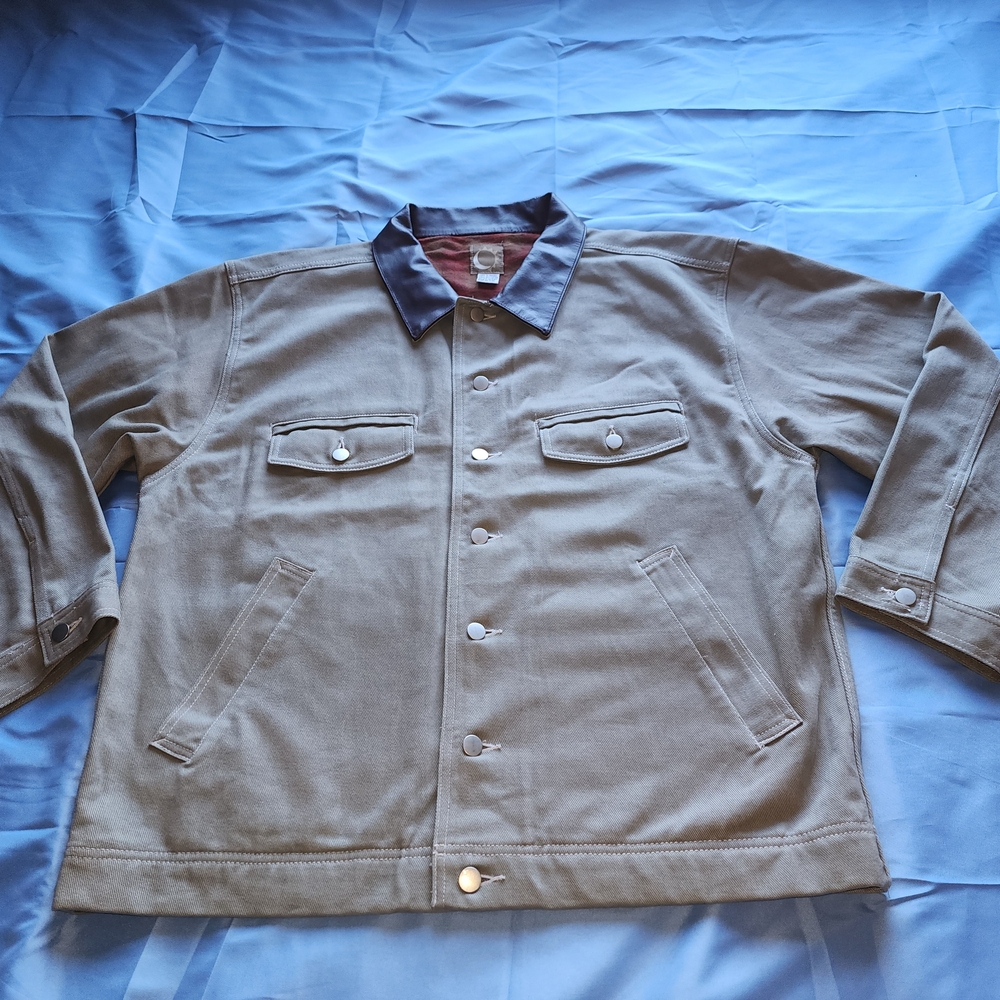 MALBORO VINTAGE DUCK CANVAS GRAY JACKETSIZE XLARGE IS USED
